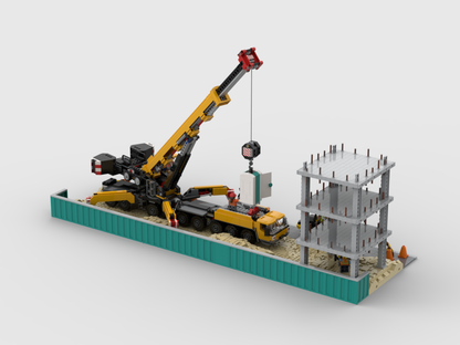 MOC - Modular Construction Site - Display for sets: 60409 + 60401 + 952403