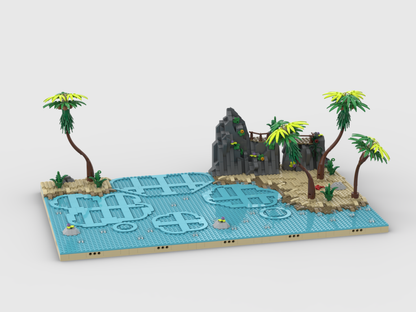 MOC - Pirates Diorama - Display for set 910038-1 - Ominous Isle