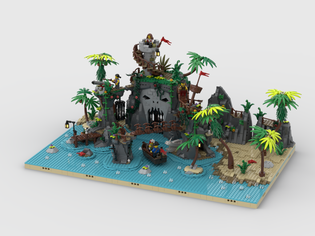 MOC - Pirates Diorama - Display for set 910038-1 - Ominous Isle