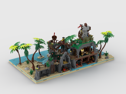 MOC - Pirates Diorama - Display for set 910038-1 - Ominous Isle