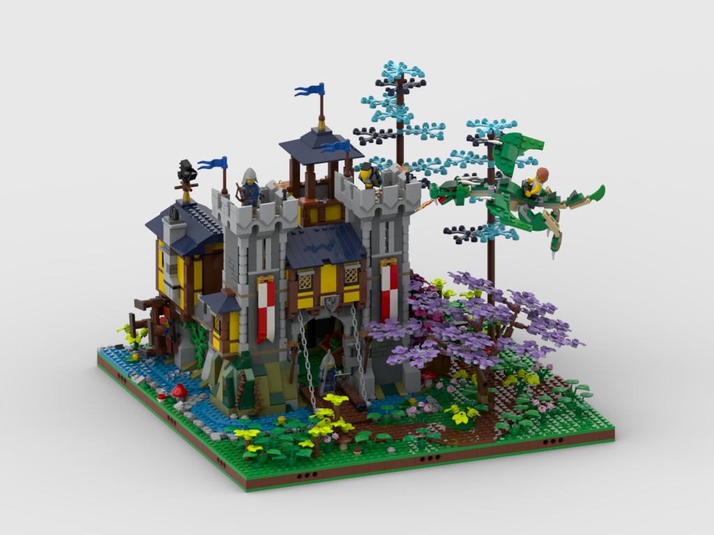 MOC - 48X48 Display for set 31120 Medieval Castle