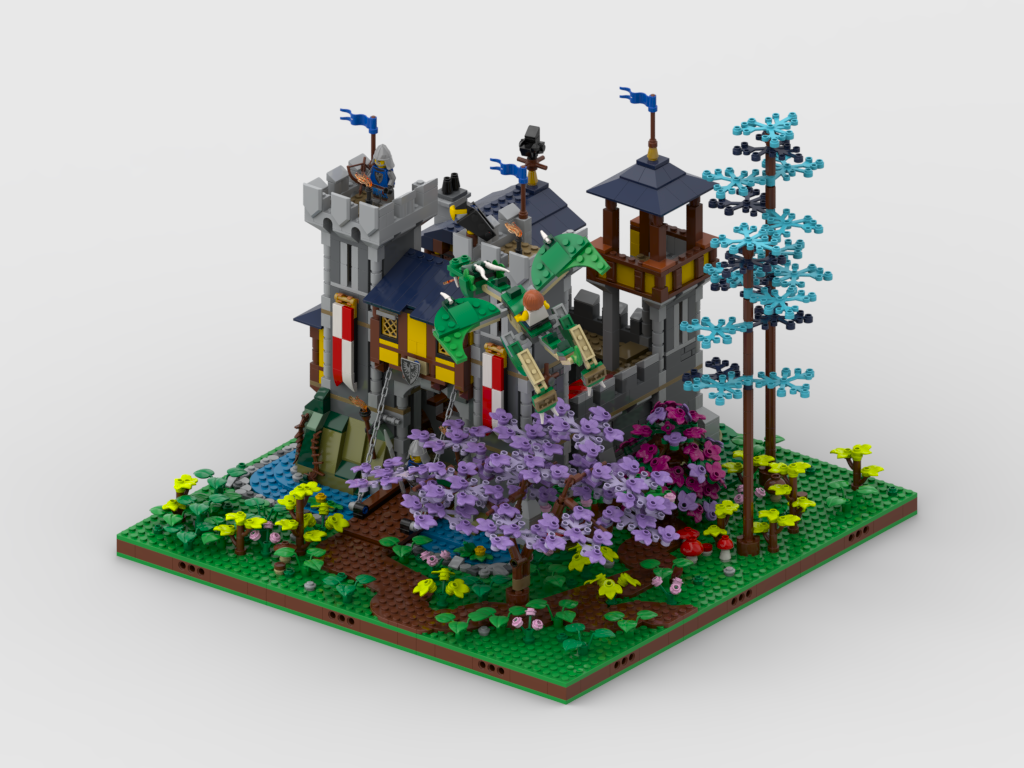 MOC - 48X48 Display for set 31120 Medieval Castle