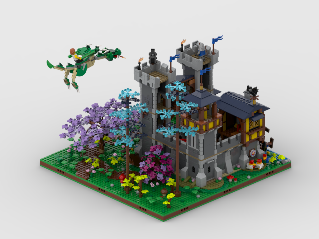 MOC - 48X48 Display for set 31120 Medieval Castle