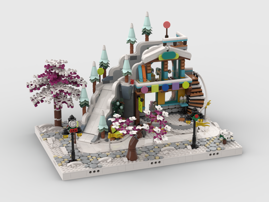 MOC - Winter Village - Display for set 41756 - Holiday Ski Slope and Café