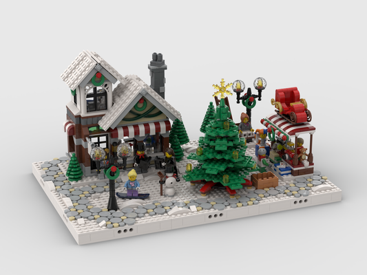 MOC - Winter Village - Display for set 10249 - Winter Toy Shop