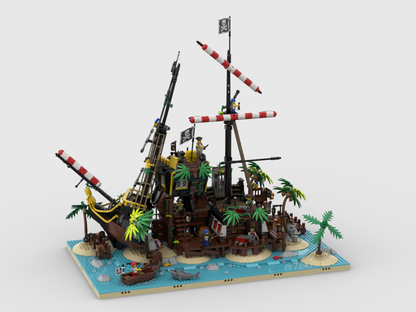 MOC - Pirates Diorama - Display for set 21322 - Pirates of Barracuda Bay