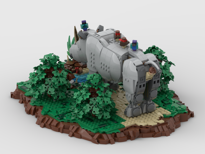 MOC - Display for set 31171 Majestic Rhino + Bonus