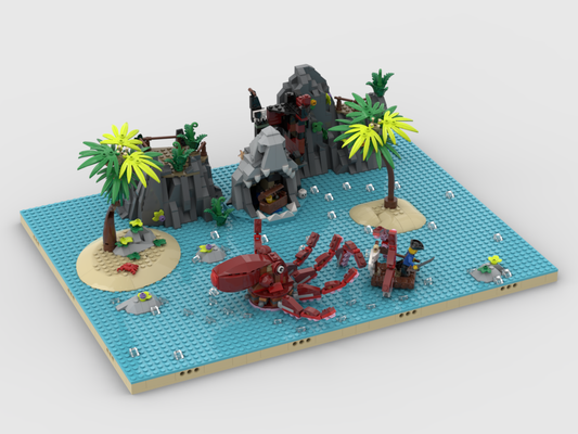 MOC - Pirates Diorama - Display for set 40597 + 31130