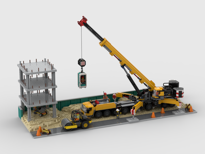 MOC - Modular Construction Site - Display for sets: 60409 + 60401 + 952403