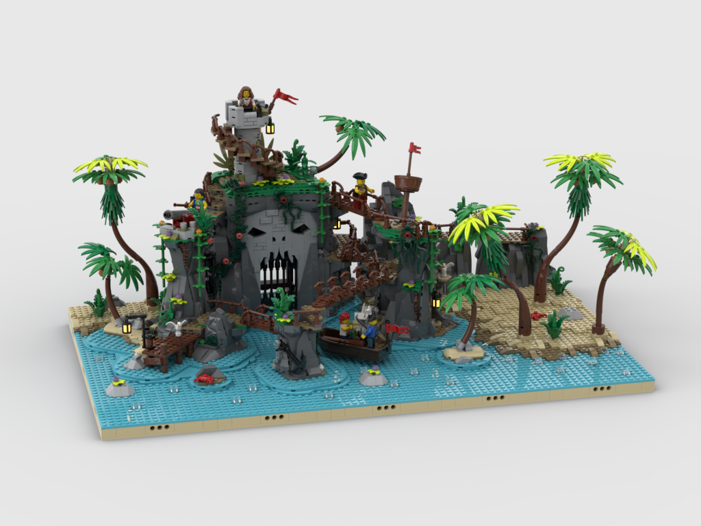 MOC - Pirates Diorama - Display for set 910038-1 - Ominous Isle