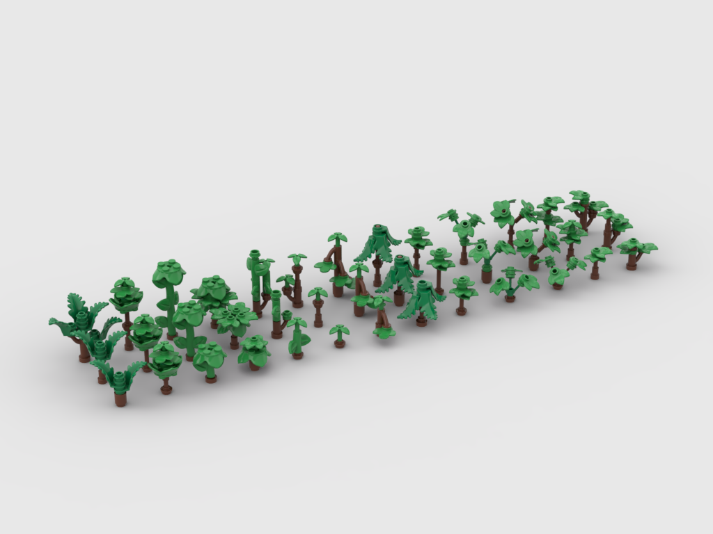 MOC - Mini Scale Trees Pack #2 (39 Designs)