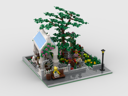 MOC - Modular Garden with Coffee Shop