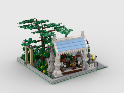 MOC - Modular Garden with Coffee Shop