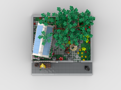 MOC - Modular Garden with Coffee Shop