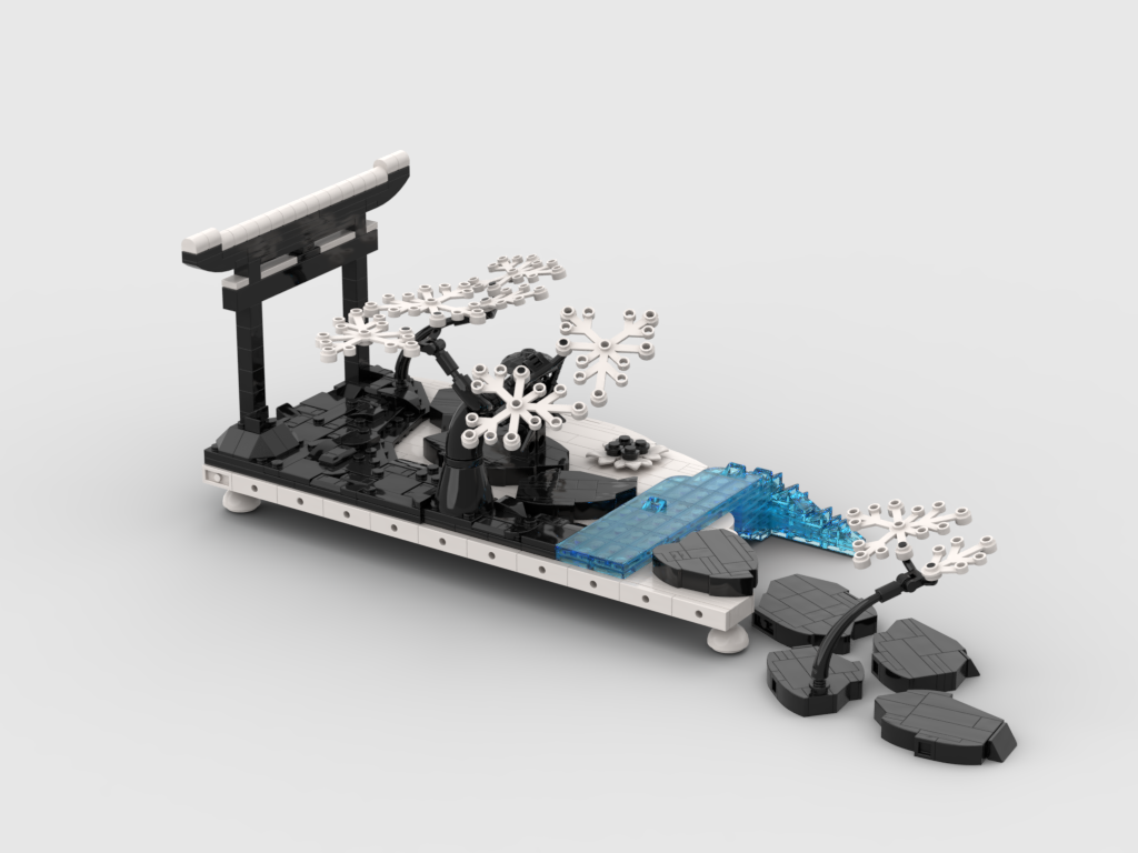 MOC - Samurai Diorama - Black & White