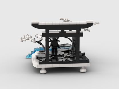 MOC - Samurai Diorama - Black & White