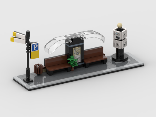 MOC - Modular Corner Bus Stop #1| Turn every modular model into a corner