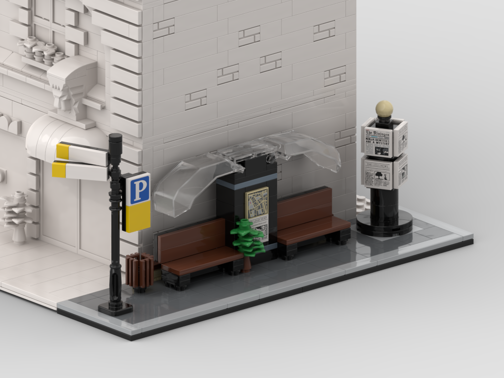 MOC - Modular Corner Bus Stop #1| Turn every modular model into a corner