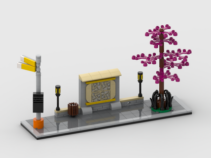 MOC - Modular Corner Bus Stop #2 + City Map| Turn every modular model into a corner