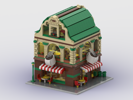 Restaurant LEGO MOC instruction – How to build it