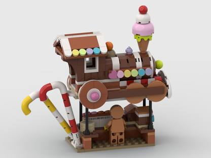 MOC - Winter Village - Display for set 40777 - Gingerbread Stand