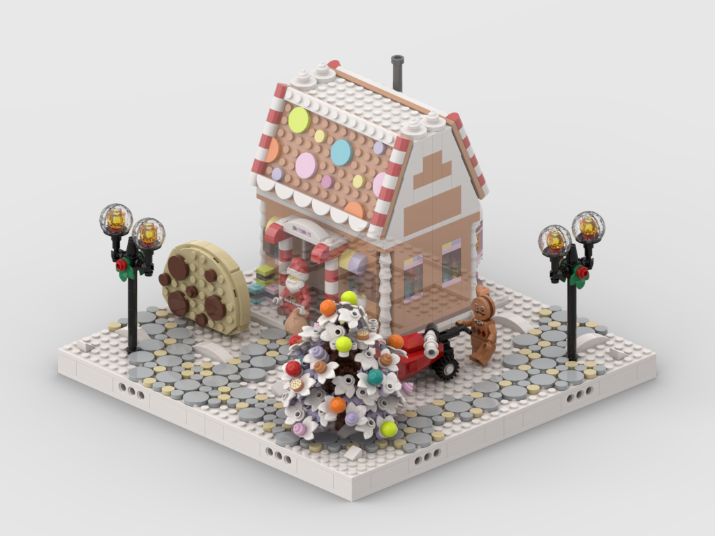 MOC - Winter Village - Display for set 40809 - Festive Gingerbread House