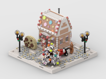 MOC - Winter Village - Display for set 40809 - Festive Gingerbread House