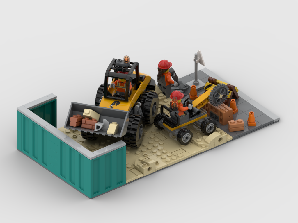 MOC - Modular Construction Site Display for set 60450 + 952502