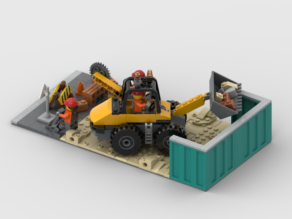 MOC - Modular Construction Site Display for set 60450 + 952502