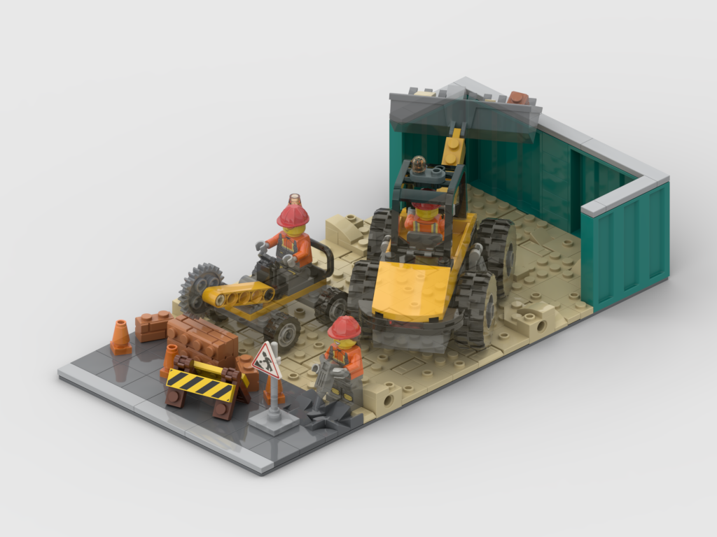MOC - Modular Construction Site Display for set 60450 + 952502