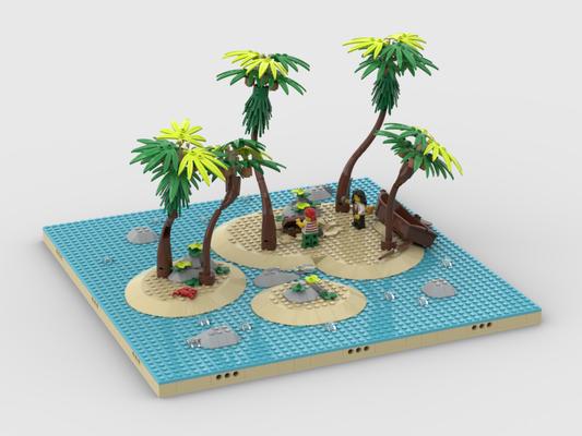 MOC - Pirates Diorama - Deserted Island