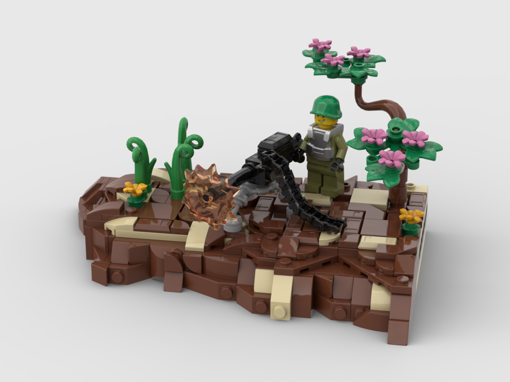 MOC- Machine Gun Diorama