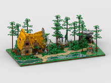 Load image into Gallery viewer, MOC - Enchanted Forest + display for set 43242 Snow White and the Seven Dwarfs&#39; Cottage
