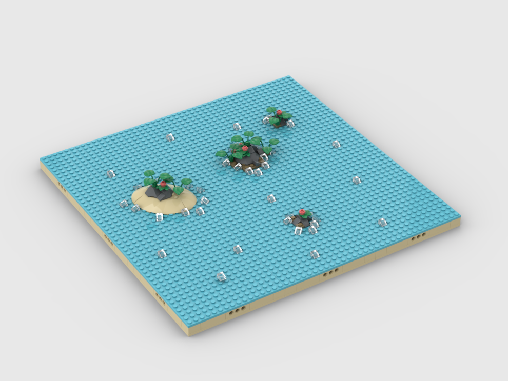 MOC - Pirates Diorama - Water Base – How to build it