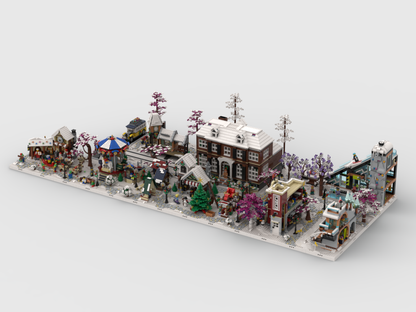 MOC - Winter Village - Display Package 2 for sets: 10235, 10245, 10249, 10259, 10263, 60366, 21330, 41756