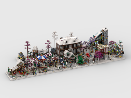 MOC - Winter Village - Display Package 2 for sets: 10235, 10245, 10249, 10259, 10263, 60366, 21330, 41756