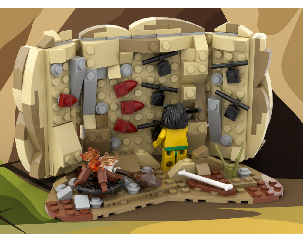 MOC - Caveman Wall Painting - How to build it   