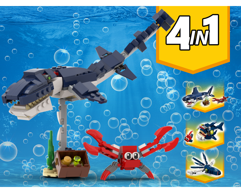 MOC - 31088 Sea Dinosaur Alternative Build - How to build it   