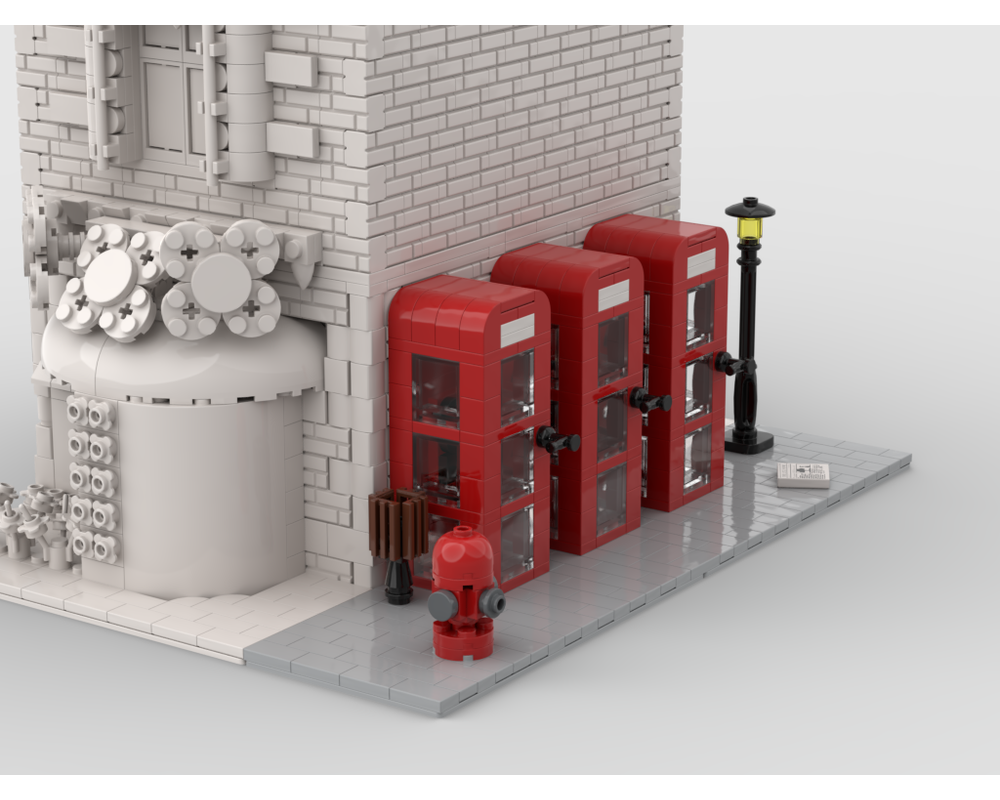 MOC - Modular Corner London Street | Turn every modular model into a corner - How to build it   