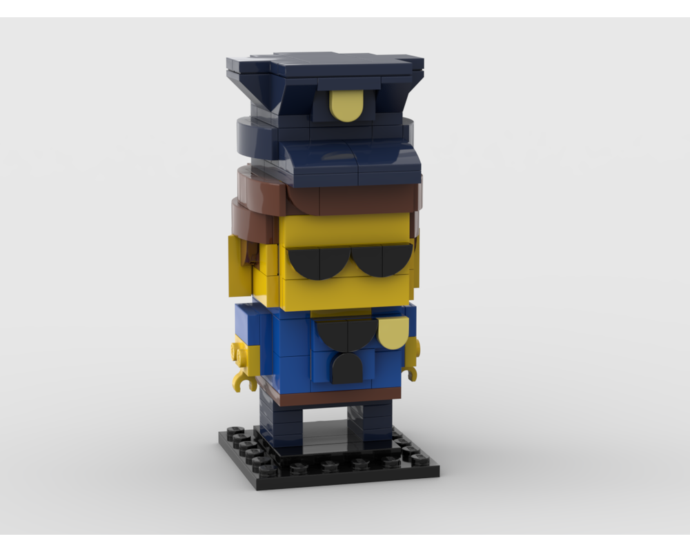 MOC - Police Man BrickHeadz - How to build it   