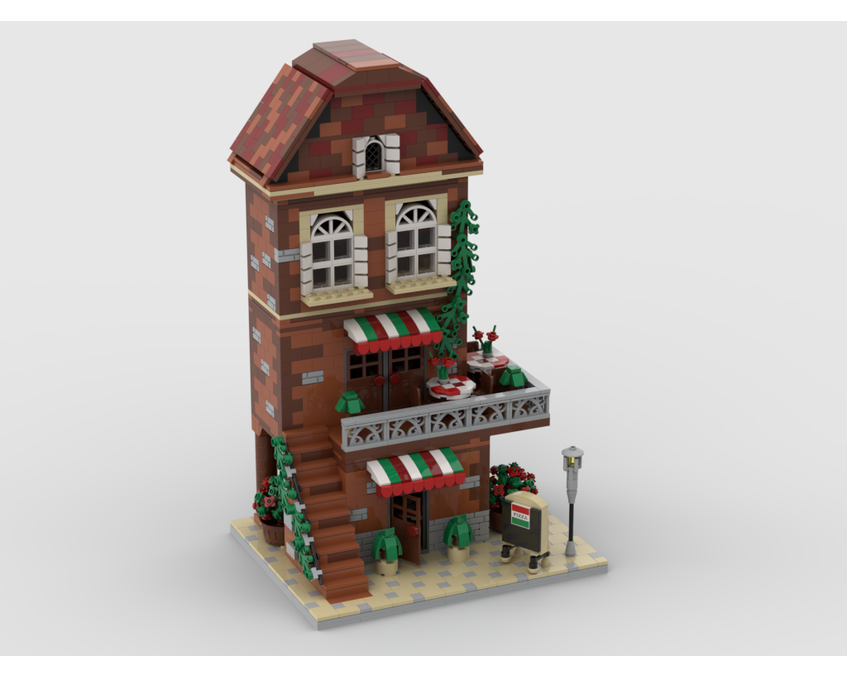 MOC - Italian Restaurant | Modular Building - How to build it   