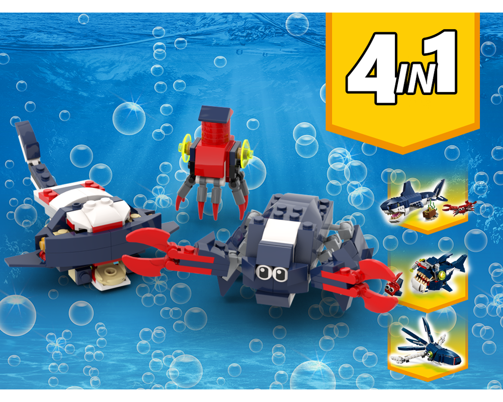 MOC - 31088 Sea Creatures Alternative Build - How to build it   