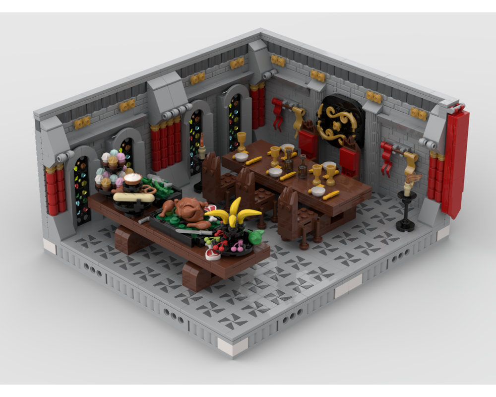 MOC - Big Royal dining room - How to build it   