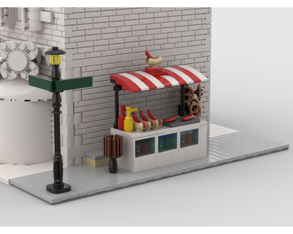 MOC - Modular Corner Hot Dog Stand | Turn every modular model into a corner - How to build it   