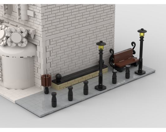 MOC - Modular Corner simple street | Turn every modular model into a corner - How to build it   