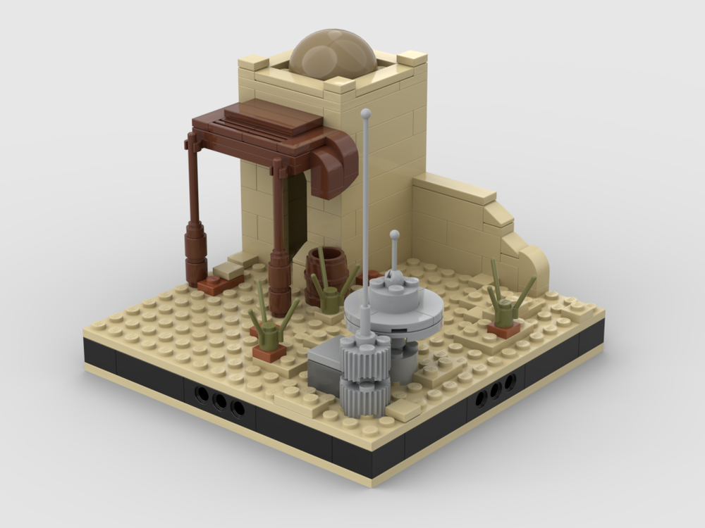 MOC - Desert House #3 for a Modular Desert space village - How to build it   