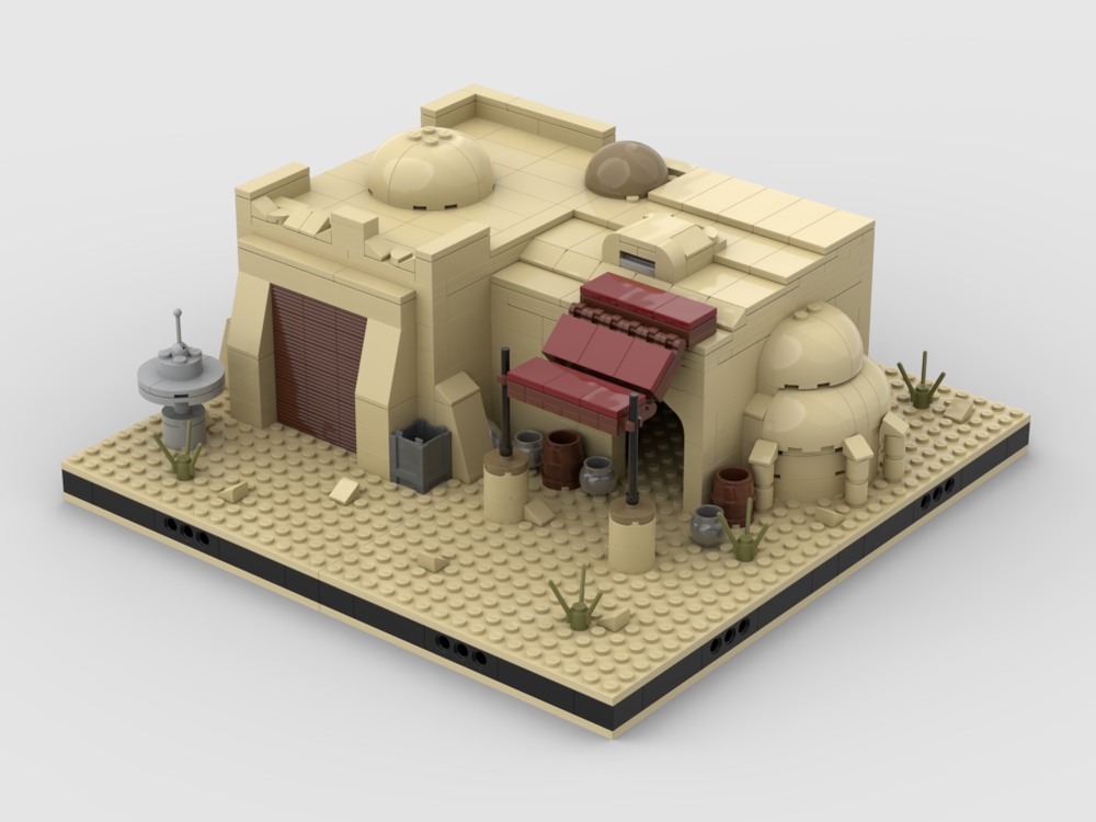 MOC - Desert Pub #4 for a Modular Desert space village - How to build it   