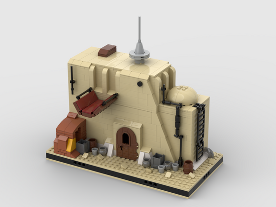 LEGO MOC Desert Minifigure Stand by BAM Mocs