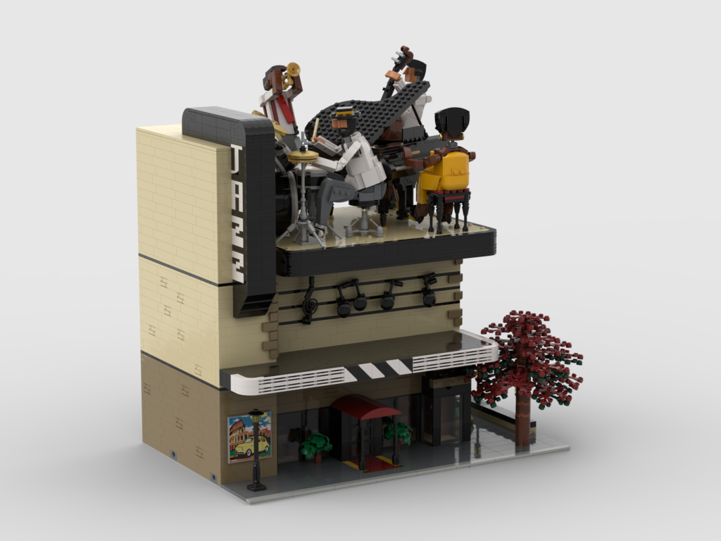 MOC - Modular Jazz Club + Display for set 21334-1 Jazz Quartet