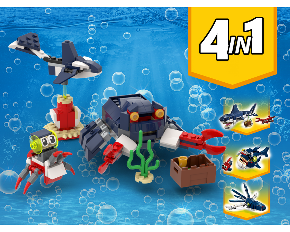 MOC - 31088 Crab and small Whale Alternative Build - How to build it   